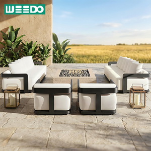 Set di Divani da Esterno in <span class=keywords><strong>Alluminio</strong></span> per Hotel e Resort di Lusso, Moderno ed Ecologico, Impermeabile, Arredamento da <span class=keywords><strong>Giardino</strong></span> per Hotel - Product Image 1