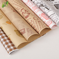 Sac à sandwich triangulaire imprimé résistant à la graisse pour café, charcuterie, boulangerie, emballage alimentaire et utilisation à emporter