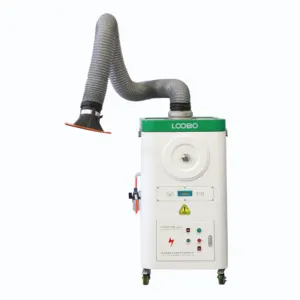 welding fume treatment equipment industrial portable pulse jet welding fume extractors with flexible suction arms
