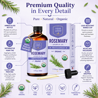 Minyak Esensial Rosemary Multi-Efek Perawatan Kulit Kepala Alami Herbal Bernutrisi Anti-Kusut untuk Pertumbuhan Rambut, Cocok untuk Semua Jenis Rambut
