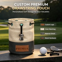 Pochette d'accessoires de golf PRIMUS GOLF en nylon durable, fermeture à cordon, service OEM personnalisé, grande capacité
