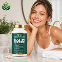 Peptides d'élastine marine 1000mg en capsules – Soutien de l'élasticité cutanée – Complément alimentaire – 60 capsules – Marque privée – Nutrition beauté