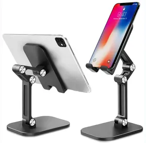 Supporto per telefono cellulare da tavolo in lega di alluminio supporto per telefono pieghevole in metallo supporto da scrivania per Tablet portatile staffa per Smartphone