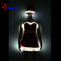 Robe de scène LED haute luminosité pour femme, idéale pour Noël, défilés, banquets, bars, spectacles et événements festifs