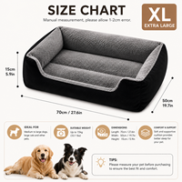 Vente en gros de lits pour chiens et chats XL, canapé confortable pour animaux de compagnie, coussin lavable, lit pour chiot, OEM ODM, lits pour animaux de compagnie personnalisés pour chiens de petite à grande taille