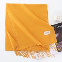 Quantité minimale de commande bas chaud doux Imitation cachemire gland cou écharpe moelleux Pashmina châle pour femmes hiver oblong adulte écharpes grand Stock
