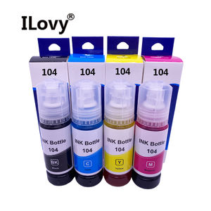 Bouteille de 70ml 104 kits de recharge d'encre à base de colorant compatibles avec <span class=keywords><strong>Epson</strong></span> <span class=keywords><strong>Ecotank</strong></span> <span class=keywords><strong>ET</strong></span>-<span class=keywords><strong>2700</strong></span> <span class=keywords><strong>ET</strong></span>-2710 <span class=keywords><strong>ET</strong></span>-2714 imprimante à jet d'encre 4 couleurs 104 encre - Product Image 1