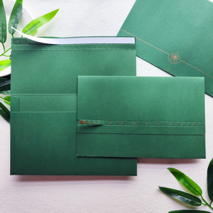 Biểu Tượng Tùy Chỉnh Màu Xanh Lá Cây Quà Tặng Giấy Phong Bì Dễ Dàng Mở Bao Bì Các Tông Với Peel-Off Tear Dải Làm Từ Kraft Và Màu Sắc Giấy - Product Image 2