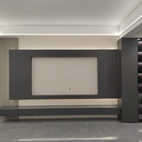 Meuble TV mural moderne sur mesure de style chinois, fabriqué en usine, meuble TV flottant pour salon