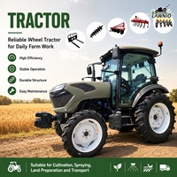 Nuevo Modelo de Tractor Agrícola LAWNIO con Salida Hidráulica Única y Tracción en las Cuatro Ruedas para Cosecha