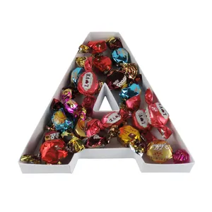 Boîtes à lettres Alphabet en carton pour fête d'anniversaire, <span class=keywords><strong>distributeur</strong></span> de bonbons à lettres vide, boîte à bonbons à vendre - Product Image 1