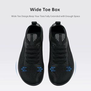 Босиком, минималистичные трикотажные дышащие кроссовки без шнуровки с широким носком, легкие кроссовки - Product Image 3