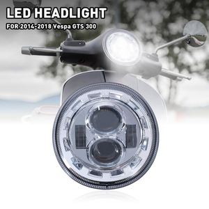 ไฟหน้ามอเตอร์ไซค์ทรงกลม LED โครเมียมคุณภาพสูงยี่ห้อ Yongjin สำหรับเวสป้า สกู๊ตเตอร์ GTS300 - Product Image 2
