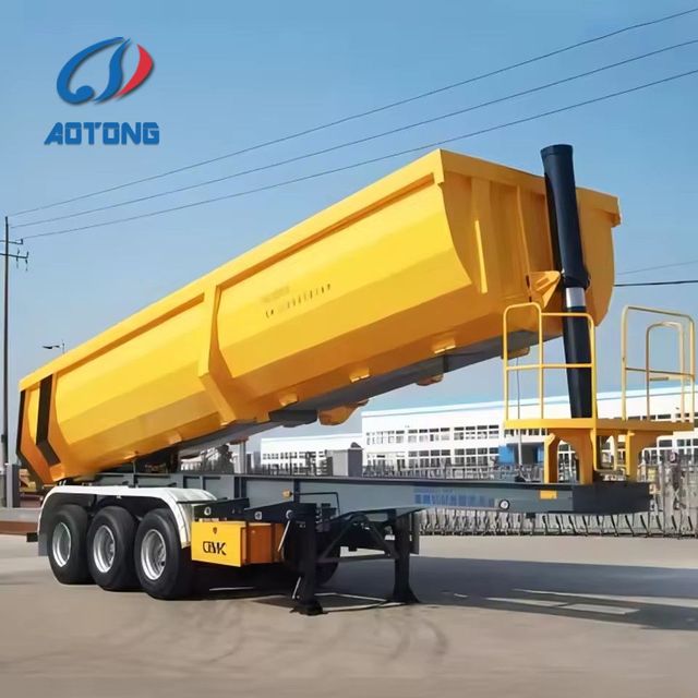 Heavy Load Steel Rear Dump Semi Trailer 3 /4 Axle 80Ton Hydraulic Tipper for Quarry Sand Stone Haulage