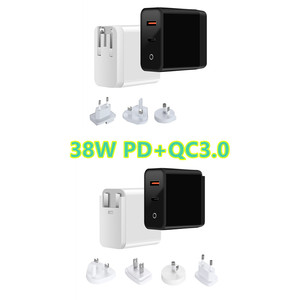 <span class=keywords><strong>Chargeur</strong></span> rapide GaN double port USB-C QC 3.0 38W pour téléphones mobiles Apple <span class=keywords><strong>iPhone</strong></span> 12 <span class=keywords><strong>13</strong></span> 14 15 16 17 – Super rapide, fabriqué en Chine - Product Image 2