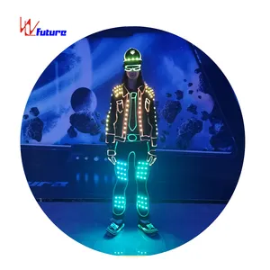 Suits LED Clothes Luminous Costumes Glowing Shoes Light Clothing Men EL Wire Dancer Clothes