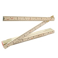 Règle en bois pliante 6.6 pieds/2 mètres-Double face en pouces et mesures métriques pour charpentier et travail du bois