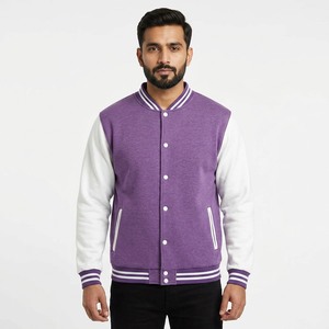 Chaqueta Varsity de Invierno 2025, Nueva Llegada, Alta Calidad, Ecológica, con Cuello Alto, Logotipo Personalizado, Diseño OEM, Venta al Por Mayor - Product Image 1