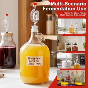 <span class=keywords><strong>Kit</strong></span> <span class=keywords><strong>de</strong></span> Fermentación con Doble Válvula <span class=keywords><strong>de</strong></span> Burbuja, Válvulas <span class=keywords><strong>de</strong></span> Aire en Forma <span class=keywords><strong>de</strong></span> S <span class=keywords><strong>de</strong></span> Plástico <span class=keywords><strong>de</strong></span> Alta Transparencia # 6 Tapones <span class=keywords><strong>de</strong></span> Goma <span class=keywords><strong>para</strong></span> <span class=keywords><strong>Cerveza</strong></span>, Vino y Sidra - Product Image 6