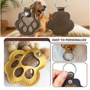 Sac de rangement portable en PU <span class=keywords><strong>pour</strong></span> poils d'animaux NY-KP01 avec pendentif empreinte de patte commémorative <span class=keywords><strong>pour</strong></span> chats et chiens, idéal comme cadeau <span class=keywords><strong>pour</strong></span> les propriétaires d'animaux - Product Image 4