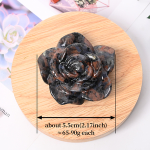 Artesanías de Cristal al por Mayor, Piedras de Cristal Naturales Hechas a Mano, Tallados de Flores de Rosa para Decoración - Product Image 2