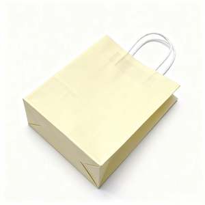 Sac de courses en papier brun avec poignée pour l'emballage alimentaire en gros KM pour le déjeuner - Product Image 2