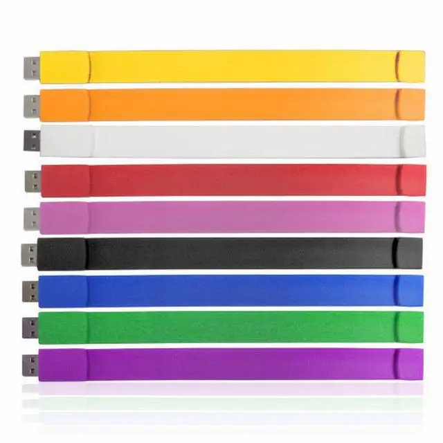 Bracelet Pen Drive 64gb USB 32gb 16gb 8gb Slap Wristband Flash Drive 2.0 Memory Stick Portable Silicone Disk