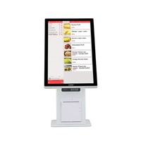 Restaurant intérieur debout au sol 21.5 "automatique tactile Fast Food auto commande paiement Pos Terminal kiosque de commande