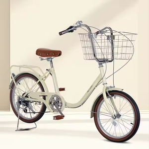 Ladies Bicycle 20 Inch Student Bike 7 Speed <span class=keywords><strong>Vintage</strong></span> Style City Bike Women Urban Cruiser Bicycle Basket Can Hold Pets - Product Image 1