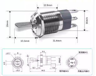 Pas de lumière ON-OFF-ON 3Pin