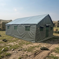 Tente militaire de qualité supérieure en PVC vert olive, 5x7 m, résistante, imperméable, 3 couches, isolée thermiquement, épaisse, pour toutes les conditions météorologiques