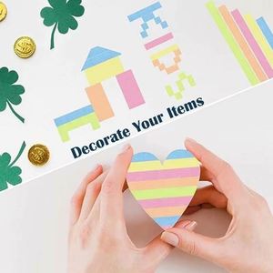 10 Rolls Self-Adhesive PET Highlighter Tape 5 Colors <b>Book</b> Annotation Sticky <b>Notes</b> Reading Marking Sticker Transparent - Product Image 6