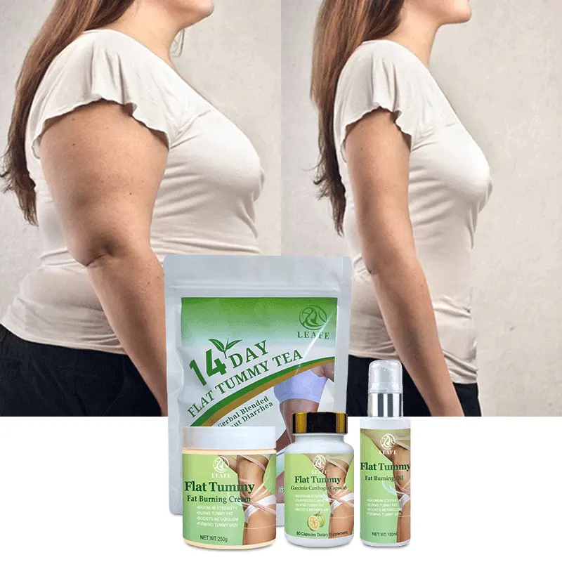 Fast Slimming Oil Cream Belly Fat Burning Tea Capsule Set Slimming Products For Weight Loss And Flat Tummy Set