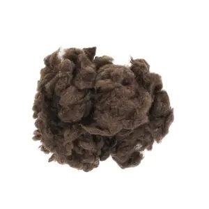高品质梳理和水洗牦牛羊绒，天然棕色，用于纺纱