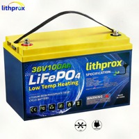 Batterie au phosphate de fer et de lithium de qualité A 38,4 V 100 Ah 6000 cycles profonds pour VR avec BMS intelligent, bus CAN, connecteur Anderson, CE, RoHS, IP67, OEM, ODM