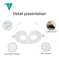 Électrodes TENS pour les yeux, patchs électrodes auto-adhésifs réutilisables avec fil de connexion 2,0 mm pour stimulateur musculaire TENS EMS
