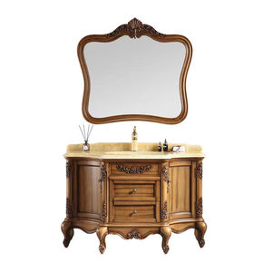Oak bathroom cabinet marble countertop luxury washbasin custom washbasin cabinet - Product Image 6