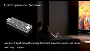 Dispositivo Android TV Stick Transparente Personalizado, FHD 4K, Android <span class=keywords><strong>10</strong></span>, WiFi Dual 2.4G 5G, Reproductor Multimedia HD, Suministro de Fábrica OEM ODM - Product Image 3