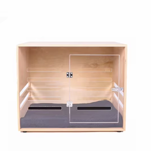 Muebles de madera de pino de lujo personalizables OEM ODM para fábrica FSC, caja de madera moderna, perrera grande para perros, jaula para casa, cama interior para mascotas - Product Image 1