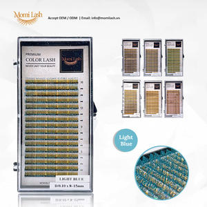 Pestañas con purpurina de colores mezclados brillantes y glamurosos, precio de fábrica, proveedor de Etiqueta Privada, extensiones de pestañas - Product Image 2