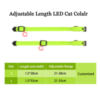 Nouvelle version LED collier de chat mignon LED accessoires pour animaux de compagnie avec motif d'impression doux rechargeable clignotant fonction lumineuse