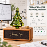 Diffuseur d'arômes ultrasonique à huile essentielle Pure Spa, USB portable, en bois et verre, sans eau, pour usage domestique et commercial
