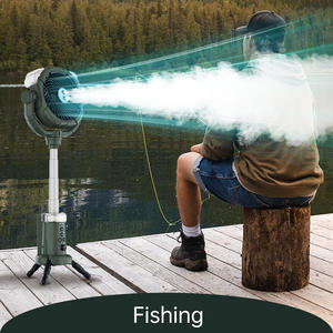 프로그래밍 가능한 2-스프레이 홀 글라이드 무단 전원 은행 배터리 소스가 있는 추천 호주 리버사이드 캠프 캠핑 팬 라이트 - Product Image 4