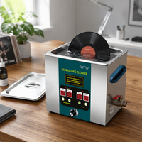 Machine de nettoyage ultrasonique commerciale pour disques vinyles de 15 litres, 53/68/80/100/132 kHz, nettoyeur ultrasonique
