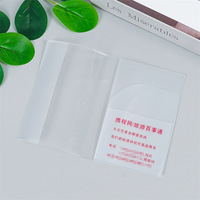 Version épaissie avec impression de logo, couverture de passeport transparente givrée en PVC Gangtong