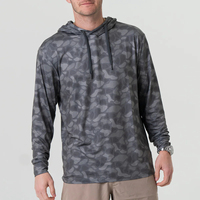 Pull à capuche personnalisé en gros OEM, protection solaire, manches longues, athlétique, séchage rapide, respirant, UPF 50+, pour la randonnée et la course à pied, avec passe-pouce