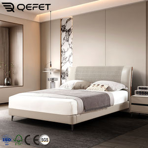 <span class=keywords><strong>Lit</strong></span> Moderne de Luxe Design Ensemble Chambre à Coucher Ajustable Grand <span class=keywords><strong>Lit</strong></span> en Cuir Véritable Doux Rembourré <span class=keywords><strong>avec</strong></span> Massage <span class=keywords><strong>et</strong></span> Rangement pour Maison Hôtel - Product Image 3