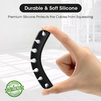 Dropshipping câble fil organisateur support silicone collant clips cordon gestion usb charge câble organisateur