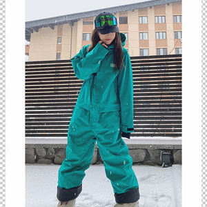 Monos de esquí para mujer, ropa deportiva elegante para deportes al aire libre, de snowboard, de una pieza, impermeable, a prueba de viento, 2022 - Product Image 4