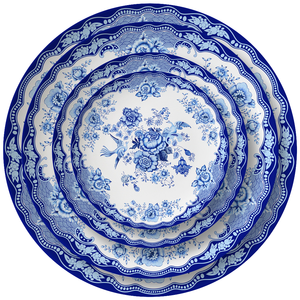 Classic Chinese Style Eco-Friendly Bone <b>China</b> Disposable Coffee <b>Cup</b> <b>Saucer</b> Set with Floral Pattern for Party Use - Product Image 1